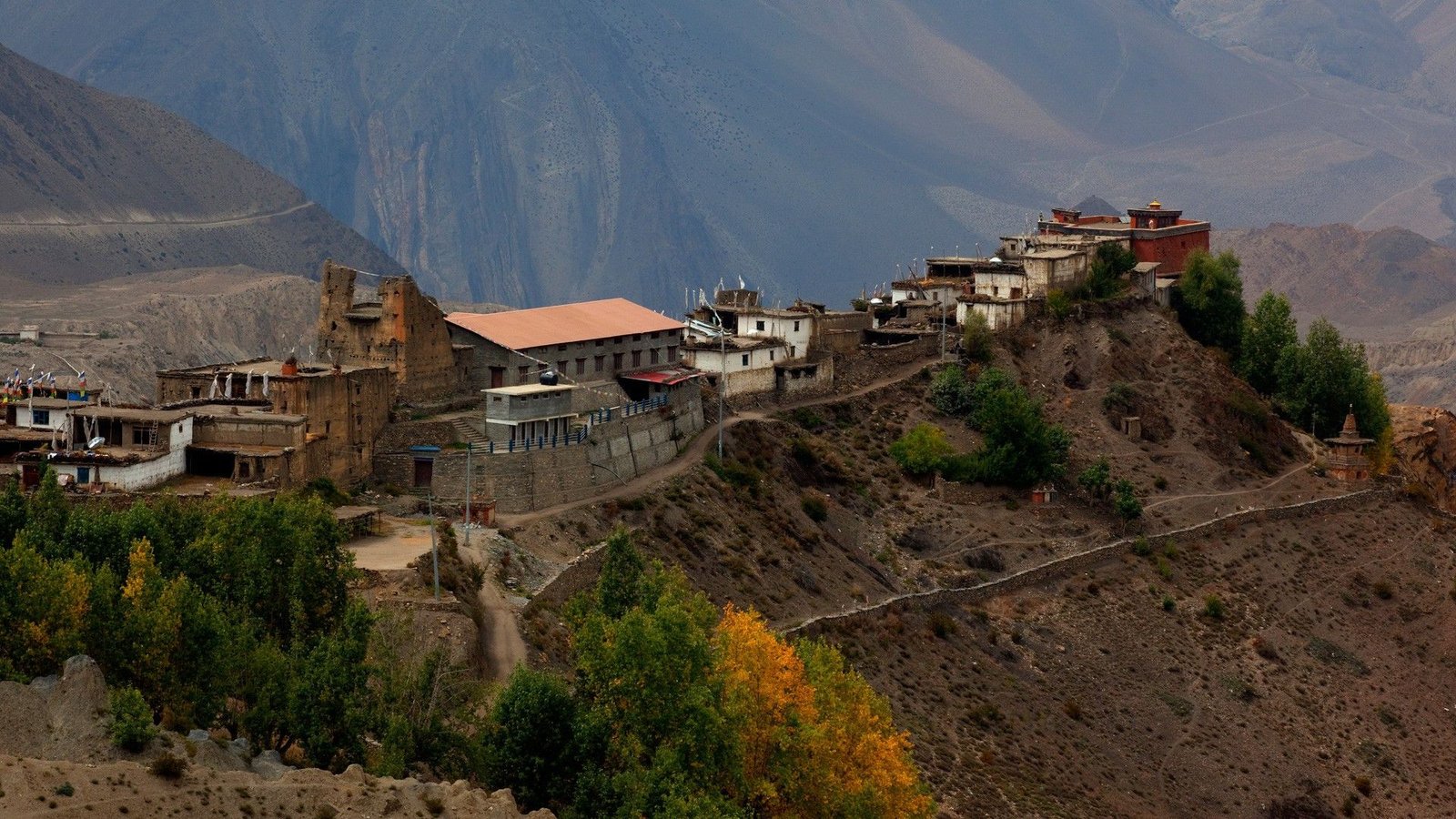 Temples, Mountains, and Villages in Nepal